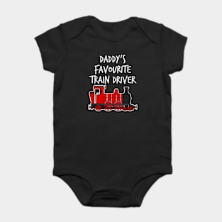 Daddy's Favourite Train Driver Kids Steam Engine (Red) Baby Bodysuit